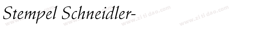Stempel Schneidler字体转换